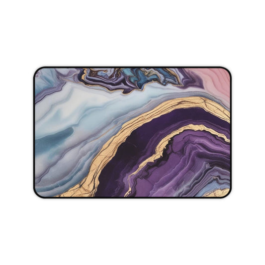 Desk Mat - Purple Marble Design